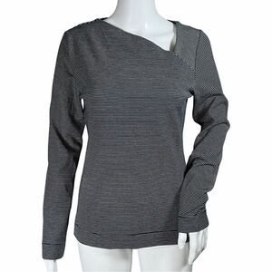 kate spade Black and White Striped Long Sleeve Top